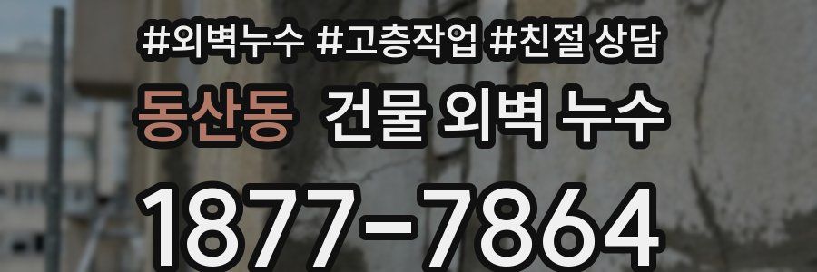 동산동 건물 외벽 누수