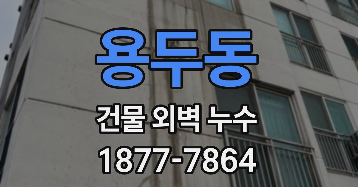 용두동 건물 외벽 누수