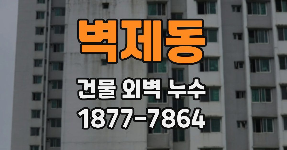 벽제동 건물 외벽 누수