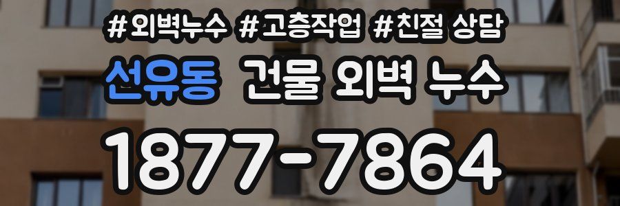 선유동 건물 외벽 누수