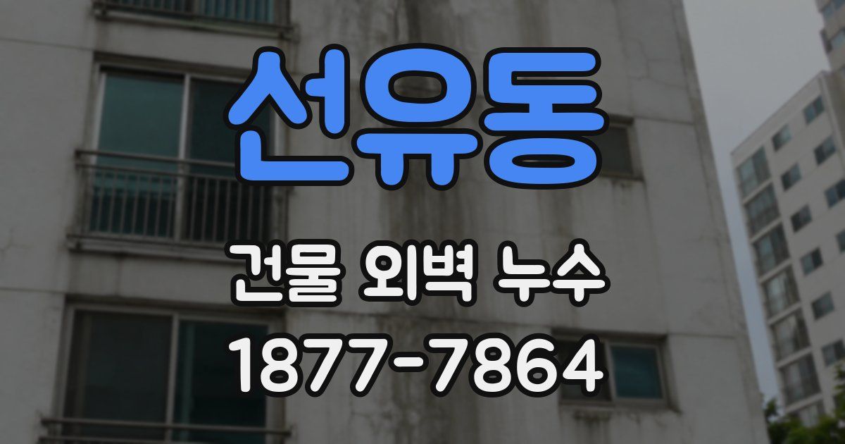 선유동 건물 외벽 누수