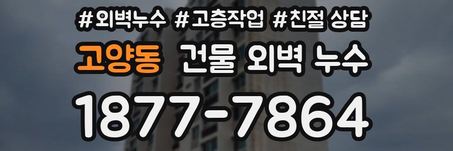 고양동 건물 외벽 누수