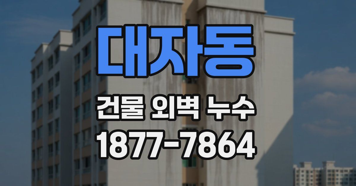 대자동 건물 외벽 누수