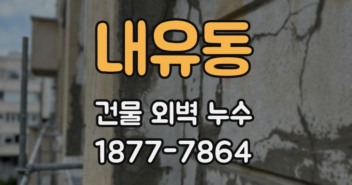 내유동 건물 외벽 누수