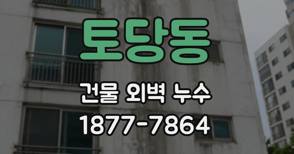 토당동 건물 외벽 누수