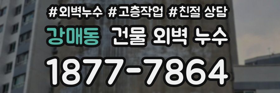 강매동 건물 외벽 누수