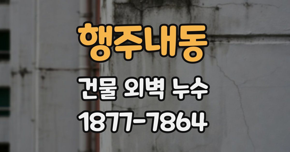 행주내동 건물 외벽 누수