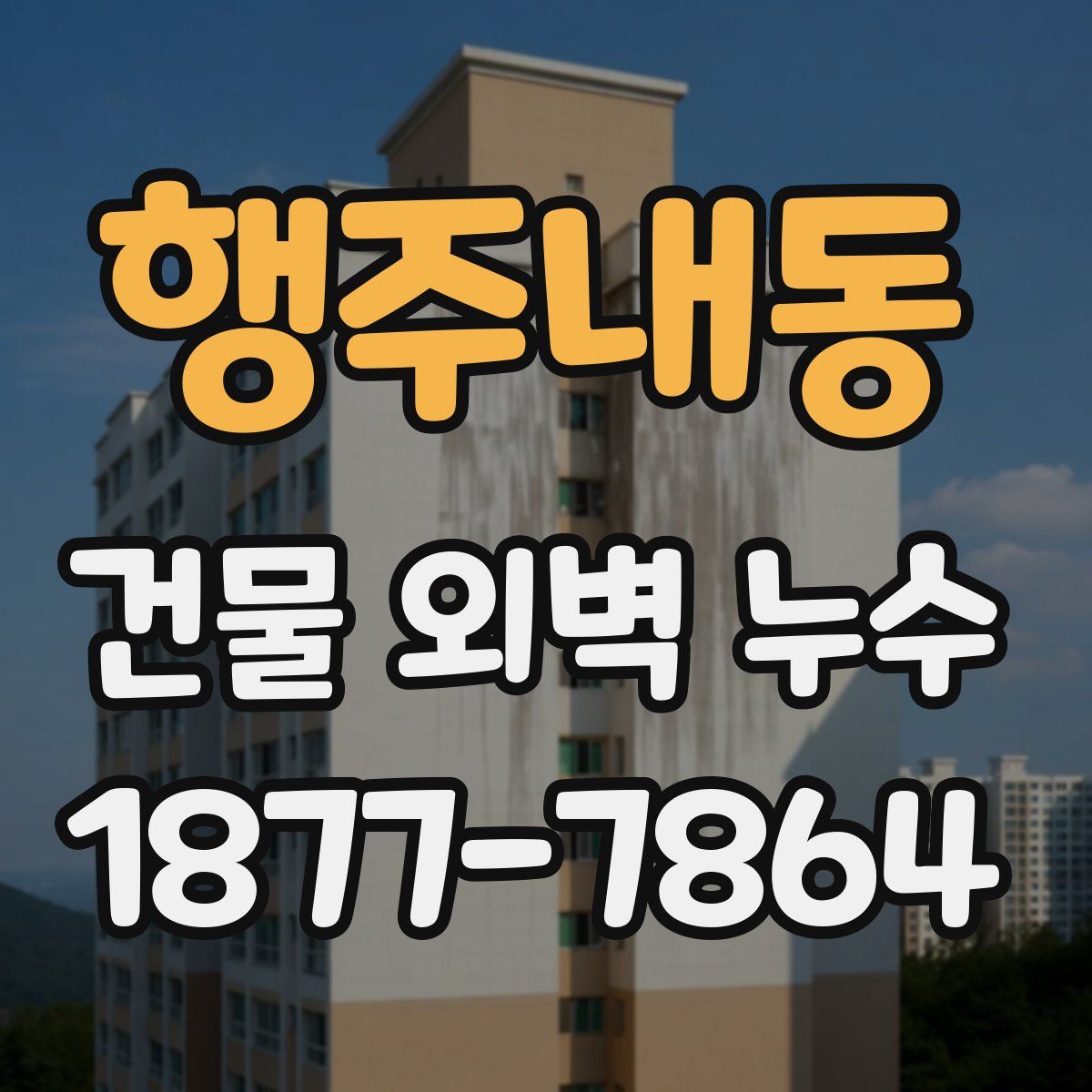 행주내동 건물 외벽 누수