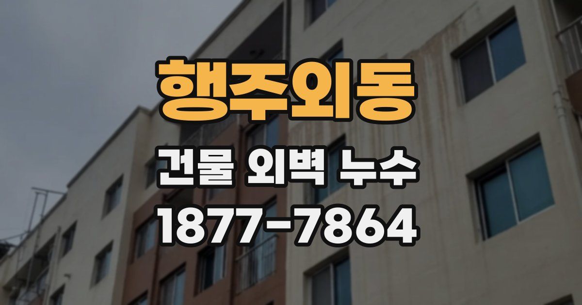 행주외동 건물 외벽 누수