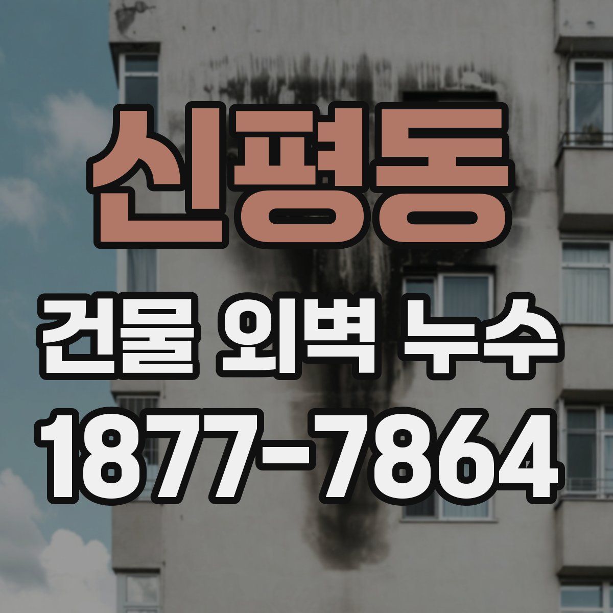 신평동 건물 외벽 누수