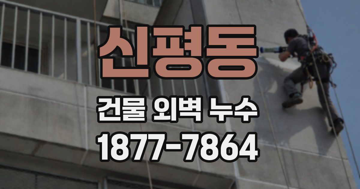 신평동 건물 외벽 누수