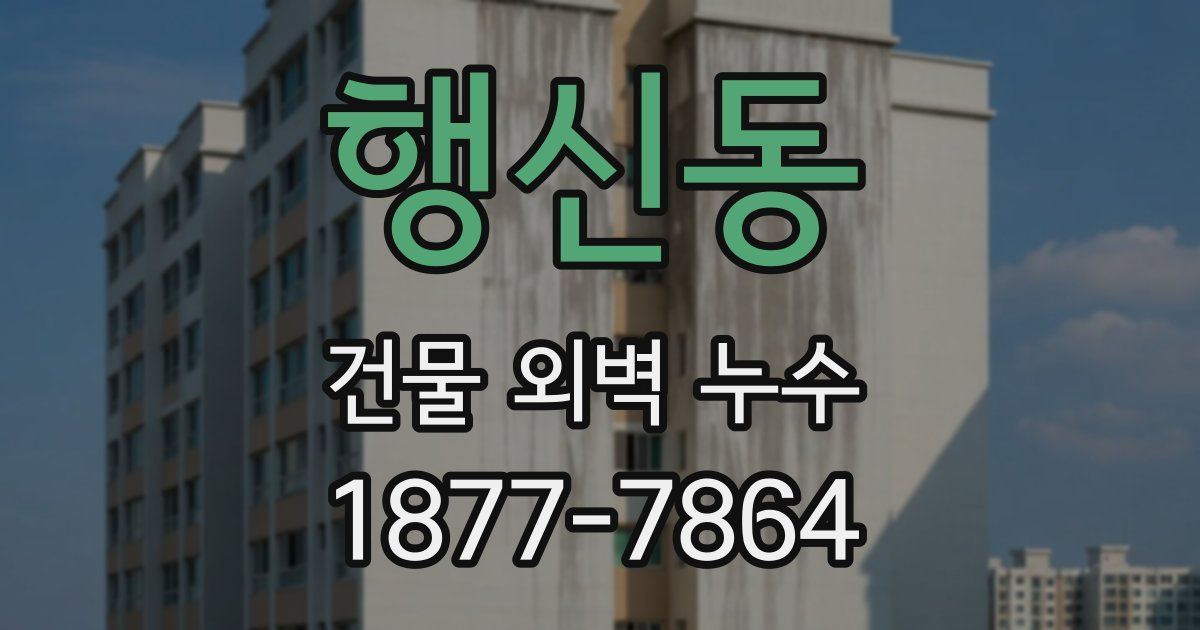 행신동 건물 외벽 누수