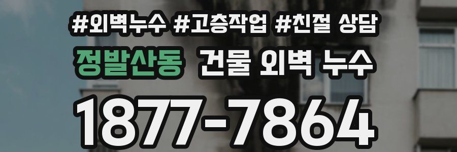 정발산동 건물 외벽 누수