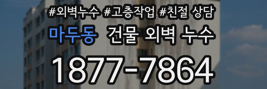 마두동 건물 외벽 누수