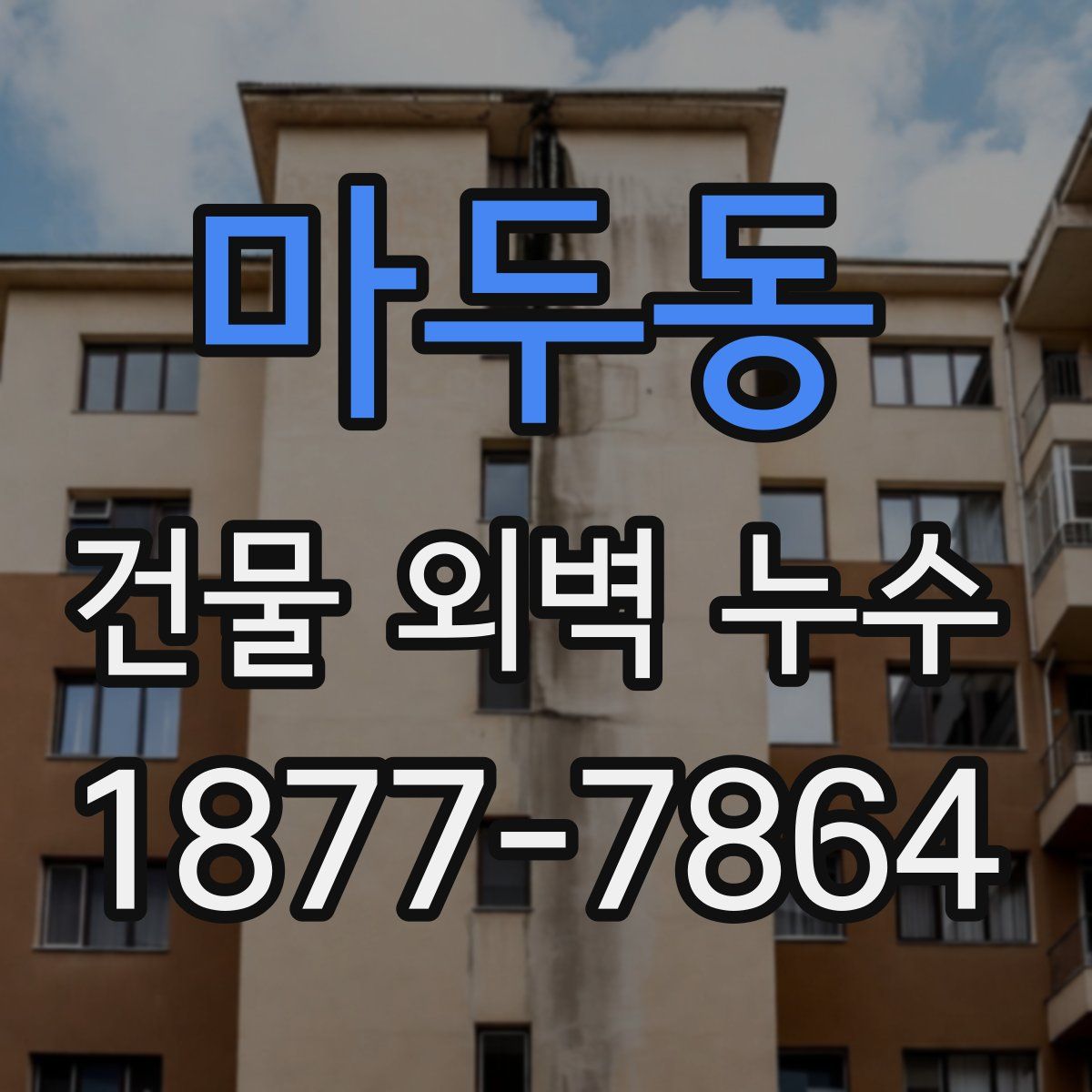 마두동 건물 외벽 누수