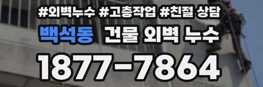 백석동 건물 외벽 누수