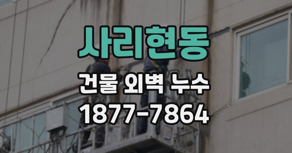 사리현동 건물 외벽 누수