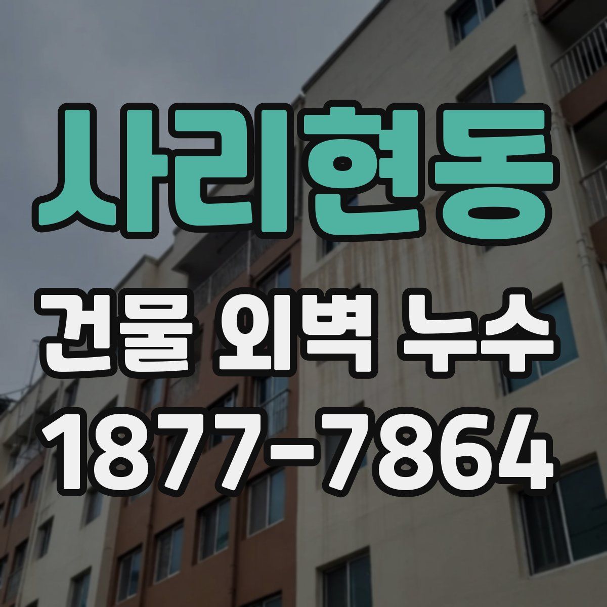 사리현동 건물 외벽 누수