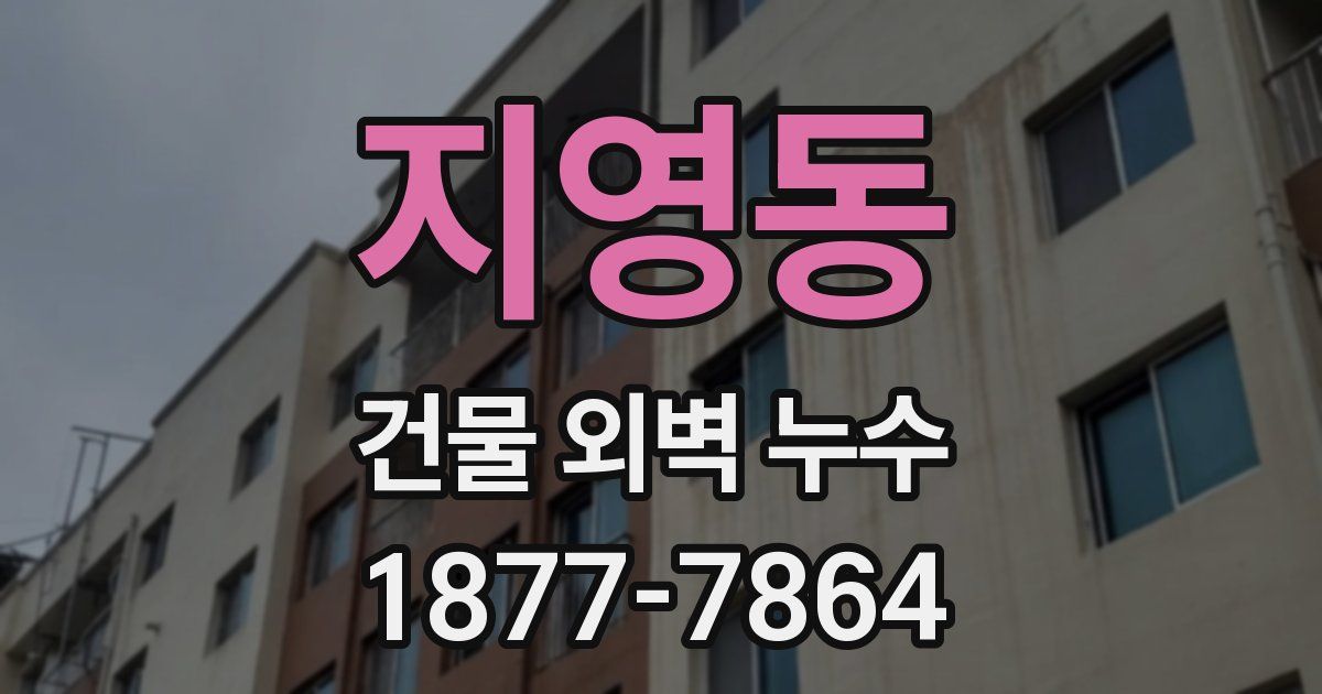지영동 건물 외벽 누수