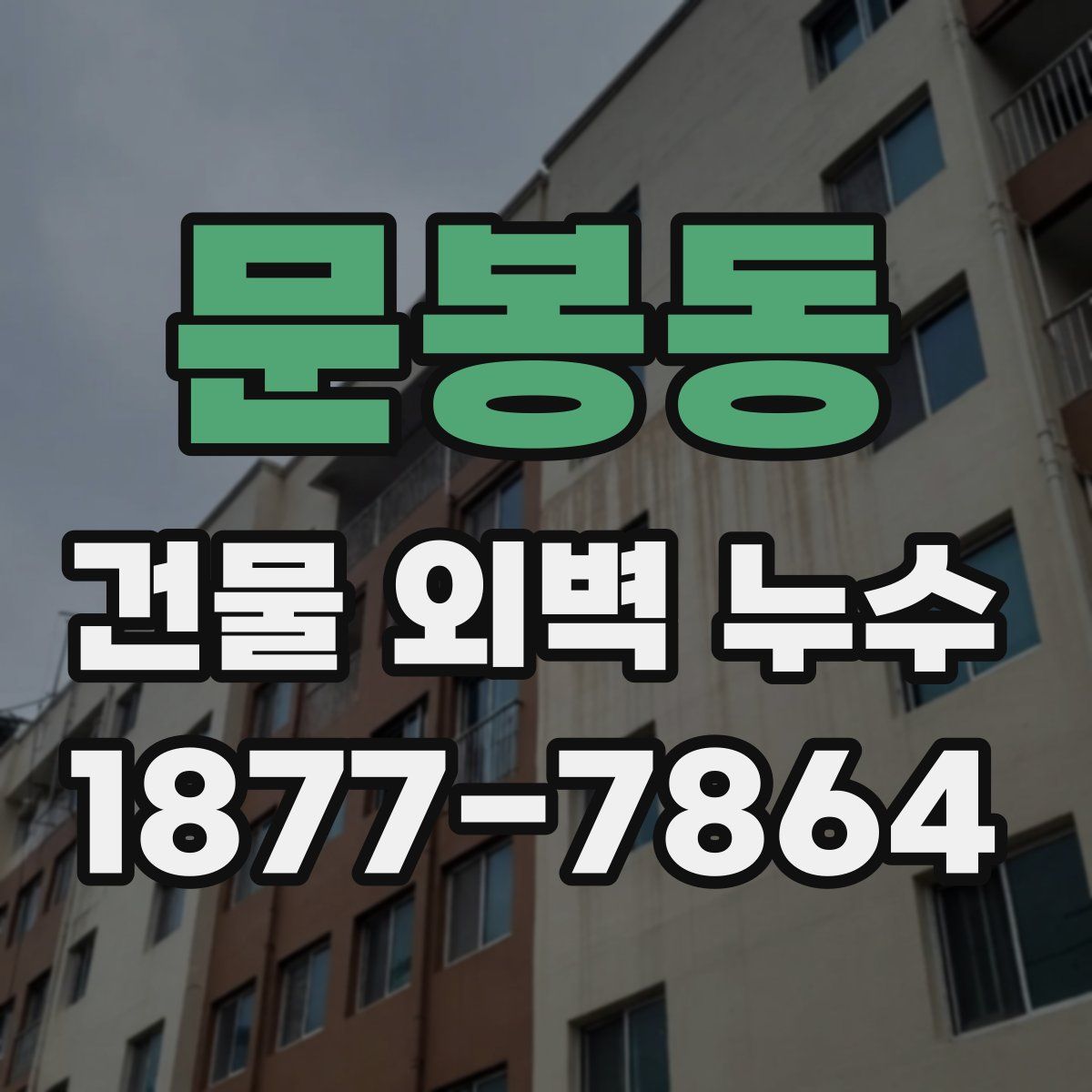 문봉동 건물 외벽 누수
