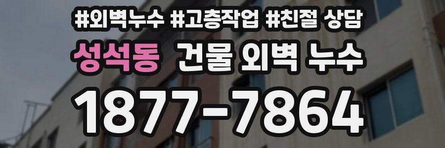 성석동 건물 외벽 누수