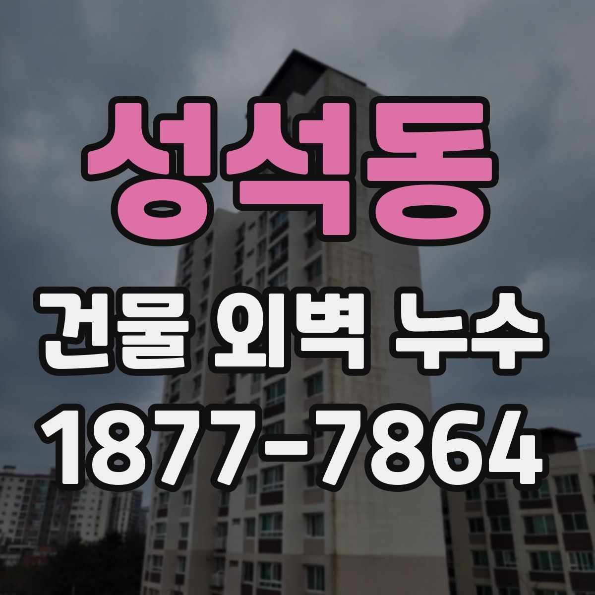 성석동 건물 외벽 누수
