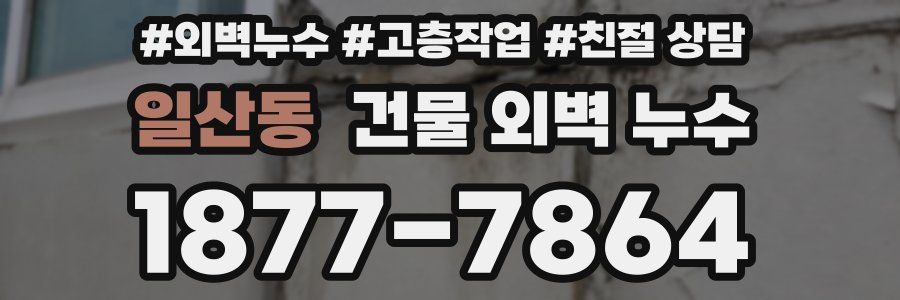 일산동 건물 외벽 누수
