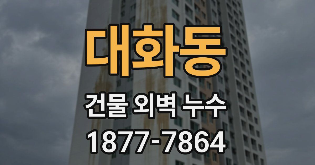대화동 건물 외벽 누수