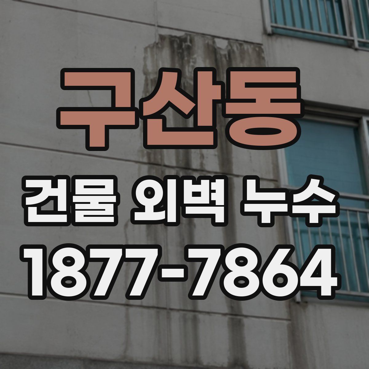 구산동 건물 외벽 누수
