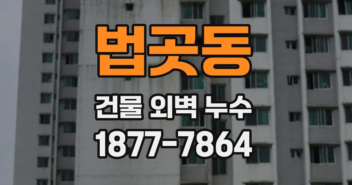 법곳동 건물 외벽 누수
