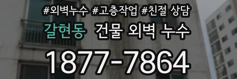 갈현동 건물 외벽 누수