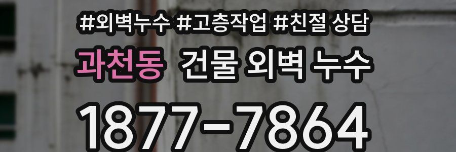 과천동 건물 외벽 누수
