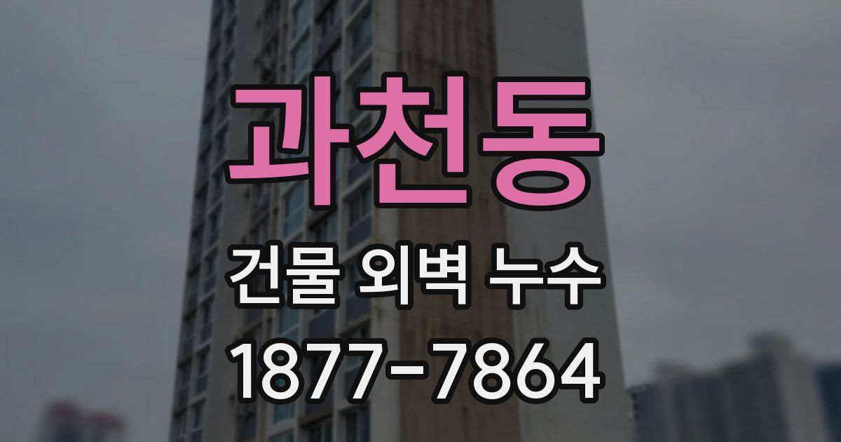 과천동 건물 외벽 누수