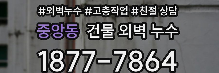 중앙동 건물 외벽 누수
