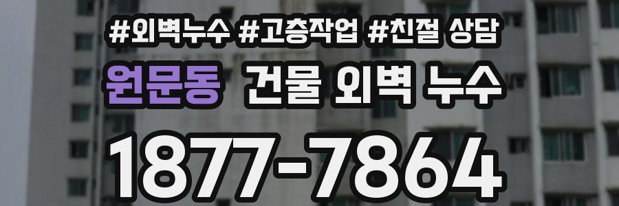 원문동 건물 외벽 누수