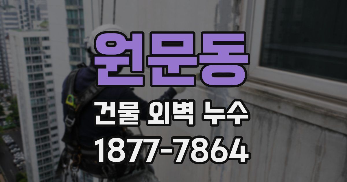 원문동 건물 외벽 누수