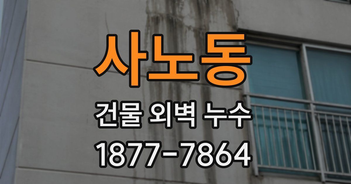 사노동 건물 외벽 누수