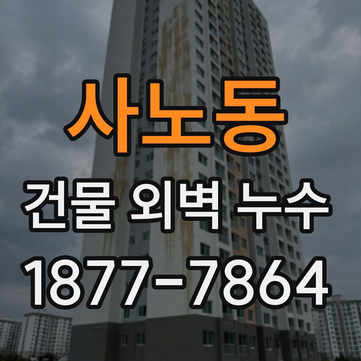 사노동 건물 외벽 누수
