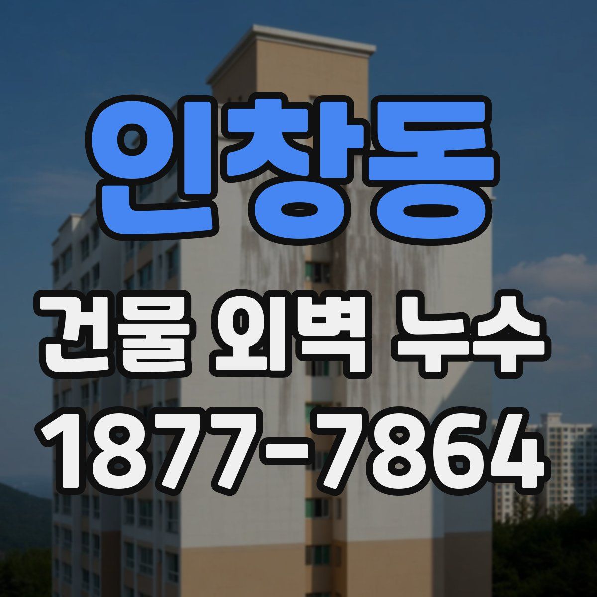 인창동 건물 외벽 누수