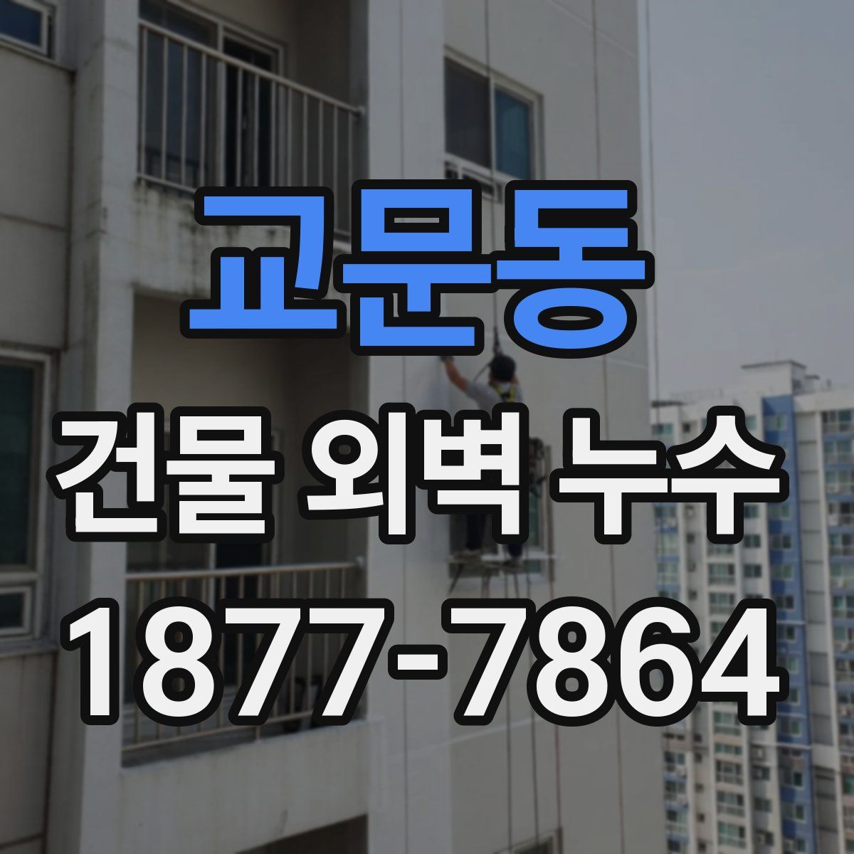 교문동 건물 외벽 누수