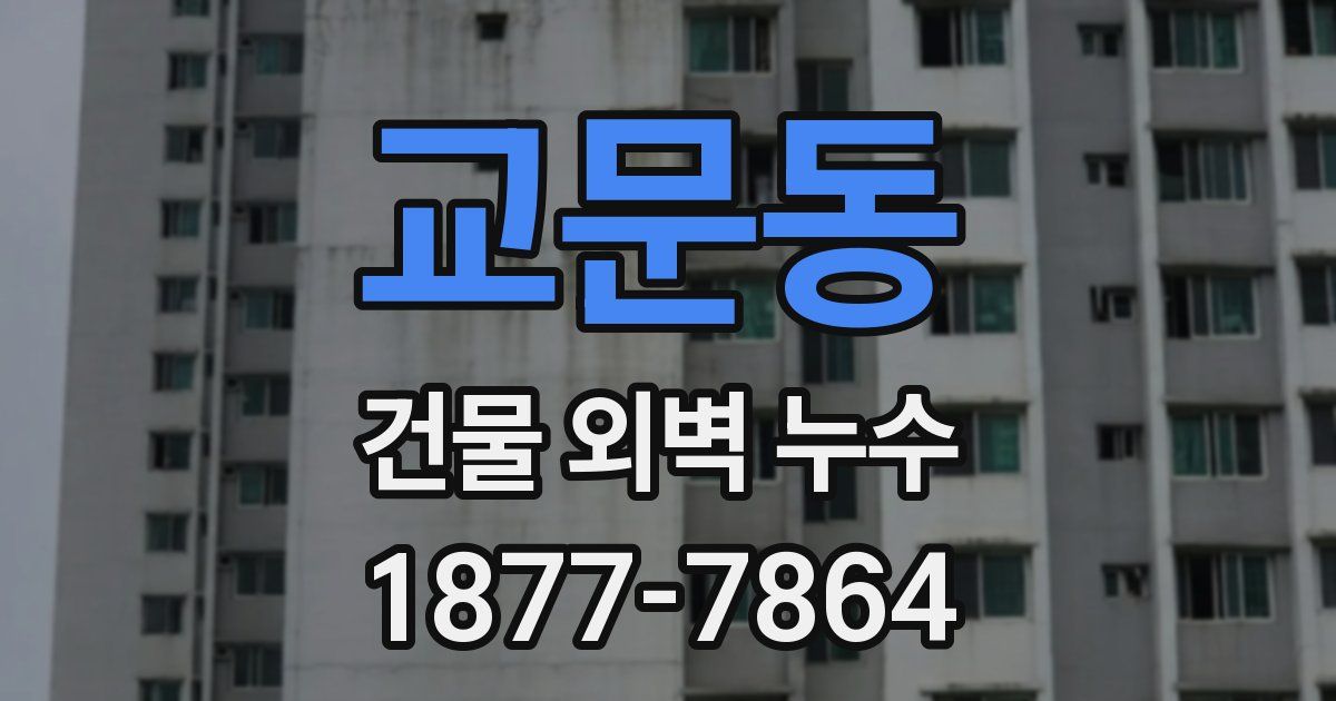 교문동 건물 외벽 누수