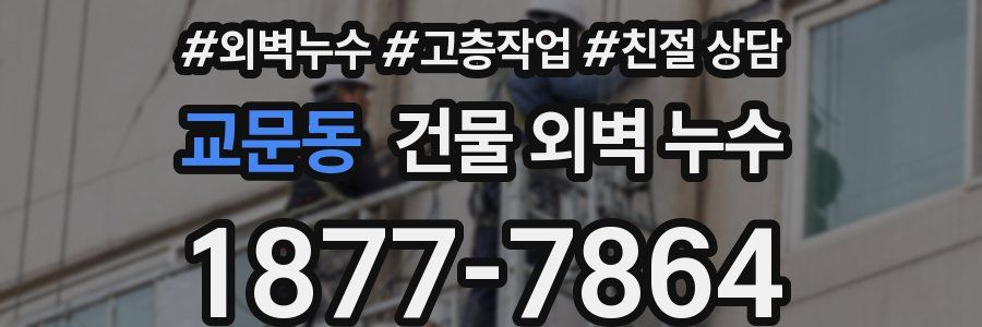 교문동 건물 외벽 누수