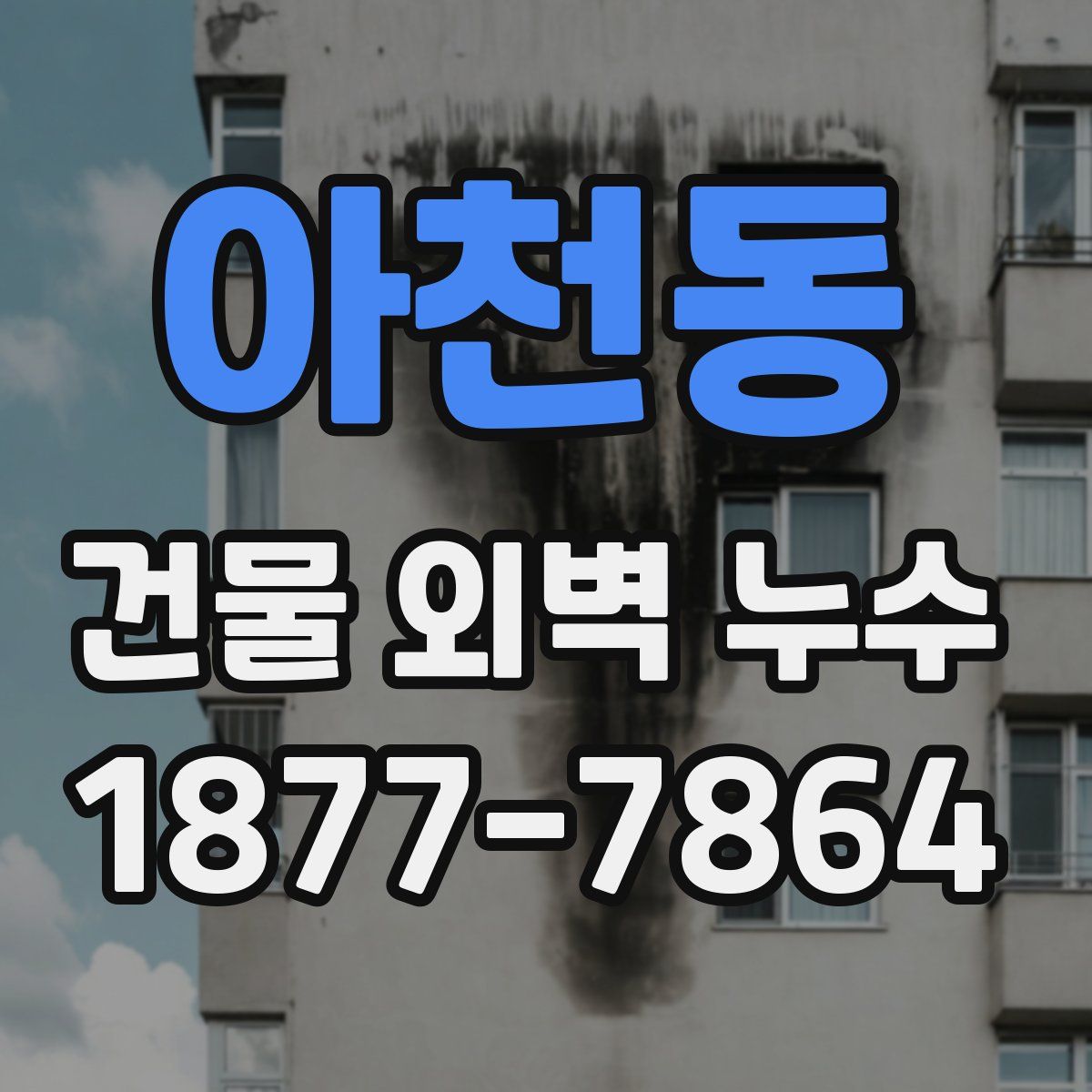 아천동 건물 외벽 누수