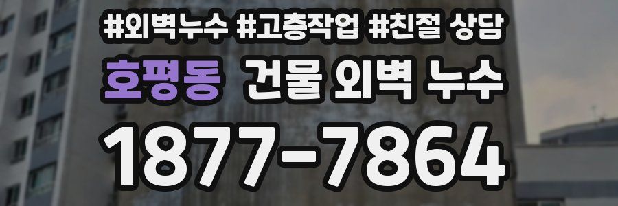 호평동 건물 외벽 누수