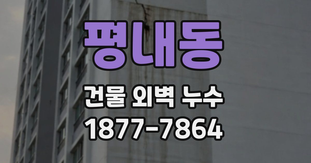 평내동 건물 외벽 누수