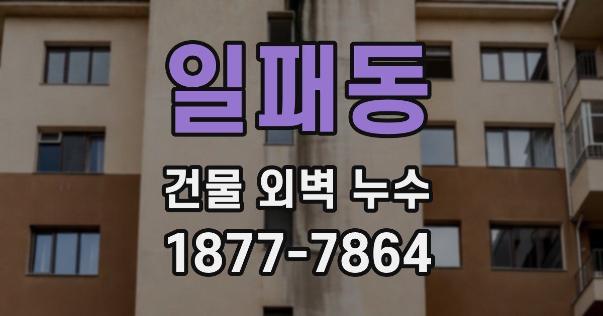 일패동 건물 외벽 누수