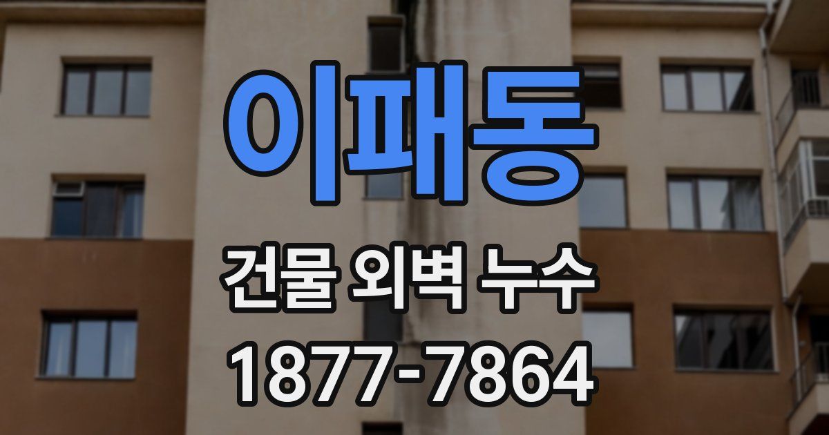 이패동 건물 외벽 누수