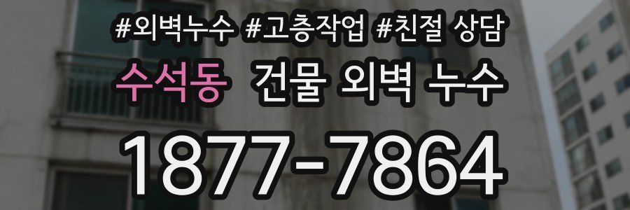 수석동 건물 외벽 누수