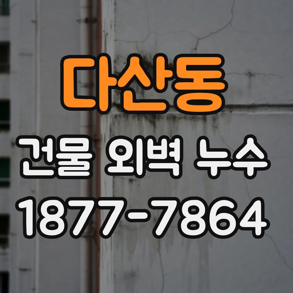 다산동 건물 외벽 누수