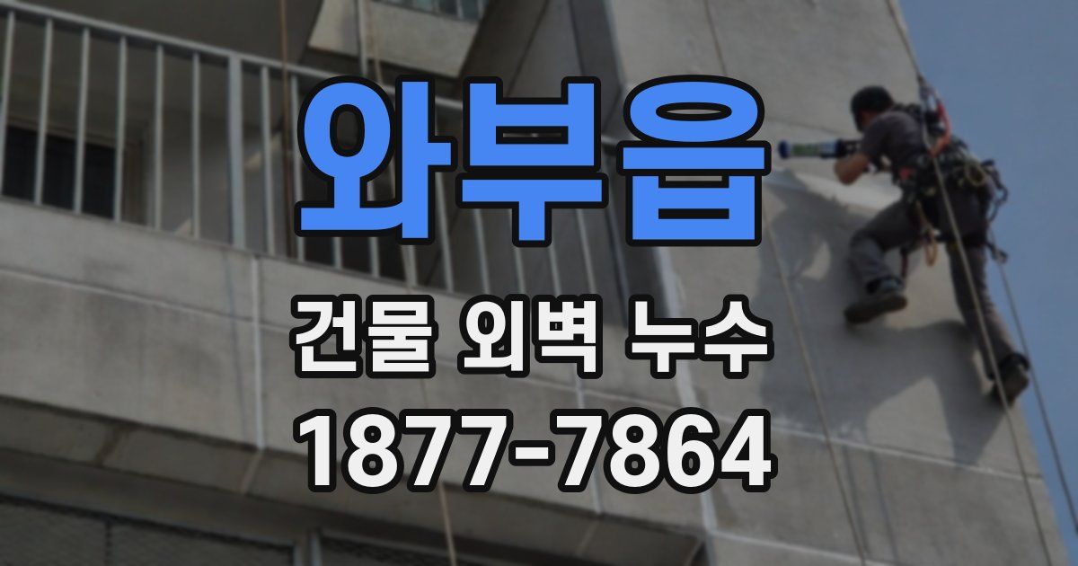 와부읍 건물 외벽 누수